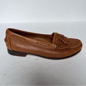 Women’s Brown Leather Tassel Loafers size 51/2